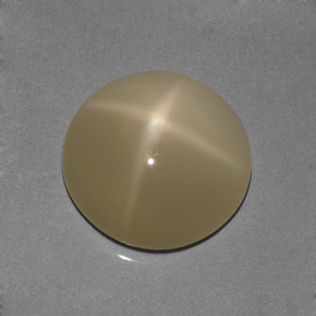 Pietra di luna stellata crema naturale da 7,53 ct, taglio rotondo, traslucido