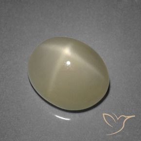 Pietra di luna stellata Giallo chiaro naturale da 7.31 ct, Taglio ovale, Traslucido