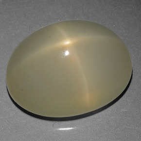 Pietra di luna stellata naturale crema da 23,15 ct, taglio ovale, traslucido