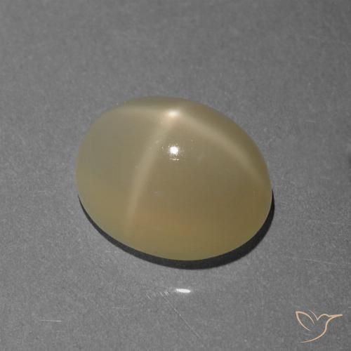 7.12ct Naturale Marrone chiaro Pietra di luna stellata, Ovale, Traslucido