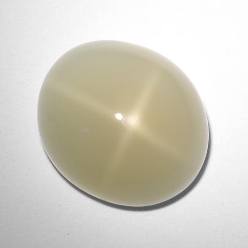 Pietra di luna stellata naturale giallo da 12,51 ct, taglio ovale, traslucido