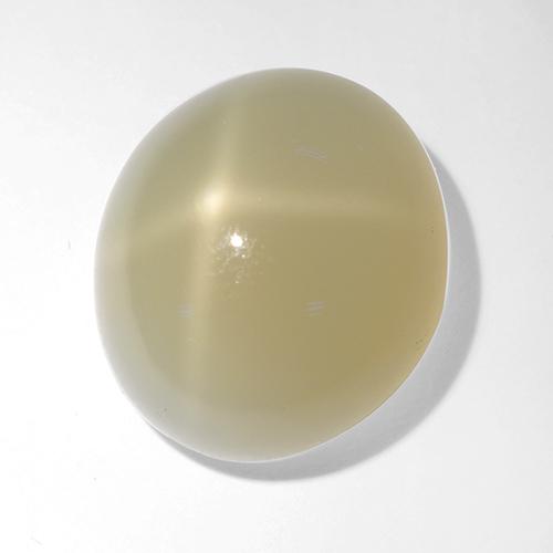 Pietra di luna stellata naturale giallo da 12,51 ct, taglio ovale, traslucido