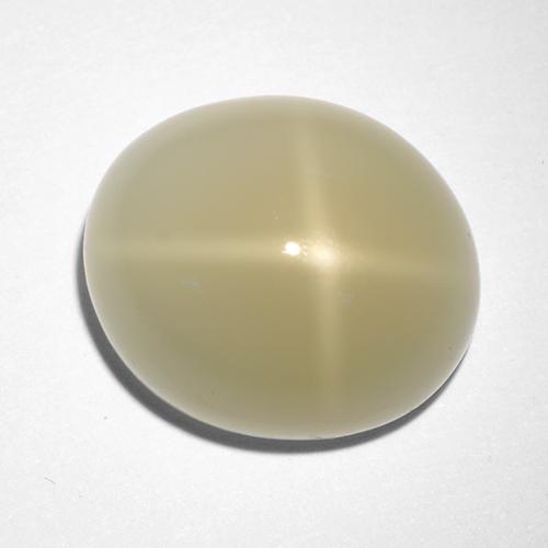 Pietra di luna stellata naturale giallo da 12,51 ct, taglio ovale, traslucido
