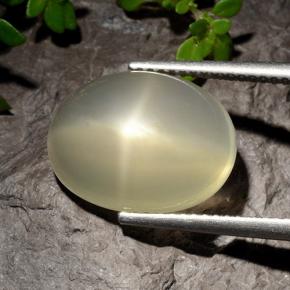 Pietra di luna stellata Bianco caldo naturale da 8.12 ct, Taglio ovale, Traslucido