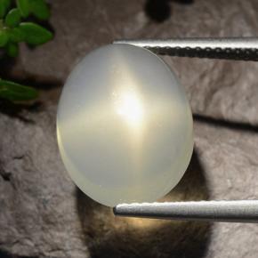 Pietra di luna stellata Bianco caldo naturale da 8.56 ct, Taglio ovale, Traslucido