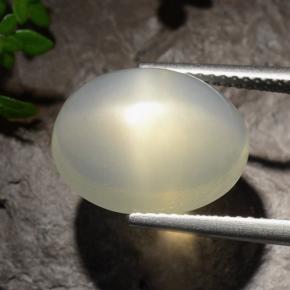 Pietra di luna stellata Bianco caldo naturale da 8.56 ct, Taglio ovale, Traslucido