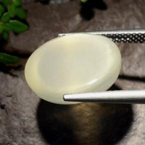 Pietra di luna stellata Bianco caldo naturale da 8.56 ct, Taglio ovale, Traslucido