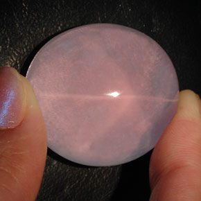 Quarzo rosa stellato naturale rosa da 101,45 ct, trasparente, trasparente/traslucido
