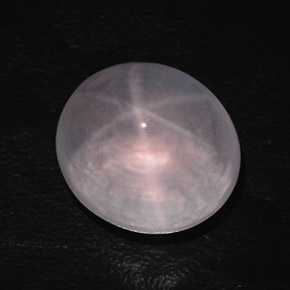 Quarzo rosa stellato naturale rosa da 38,95 ct, taglio ovale, trasparente