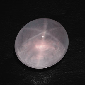 Quarzo rosa stellato naturale rosa da 38,95 ct, taglio ovale, trasparente