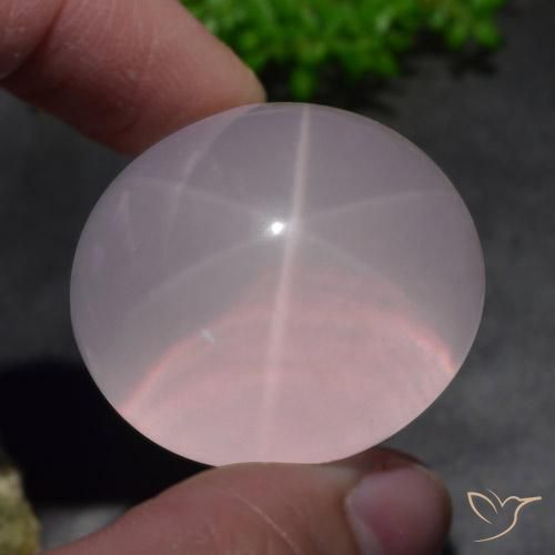 Quarzo rosa stellato Rosa chiaro naturale da 156.55 ct, Ovale, Traslucido