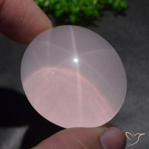 Quarzo rosa stellato Rosa chiaro naturale da 156.55 ct, Ovale, Traslucido