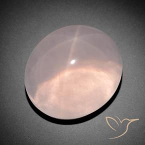 Quarzo rosa stellato Rosa chiaro naturale da 142.05 ct, Taglio ovale, Traslucido