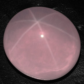 Quarzo rosa stellato naturale rosa da 163,20 ct, trasparente, trasparente/traslucido
