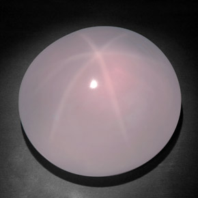 Quarzo rosa stellato naturale rosa da 311,65 ct, taglio ovale, trasparente