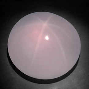 Quarzo rosa stellato naturale rosa da 311,65 ct, taglio ovale, trasparente