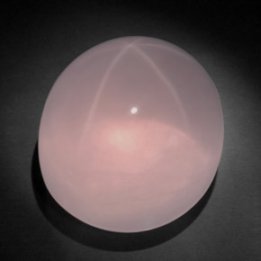 Quarzo rosa stellato naturale rosa da 149,85 ct, taglio ovale, trasparente