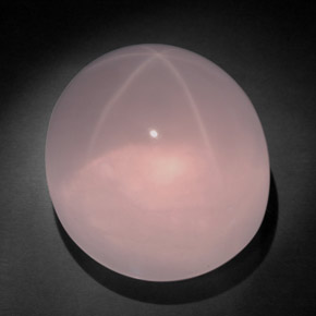 Quarzo rosa stellato naturale rosa da 149,85 ct, taglio ovale, trasparente