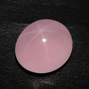 Quarzo rosa stellato Rosa naturale da 24.14 ct, Taglio ovale, Traslucido