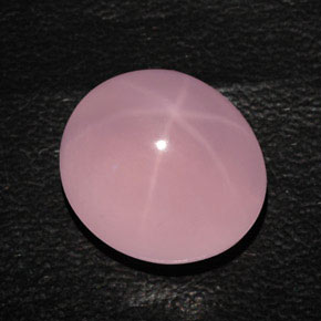 Quarzo rosa stellato Rosa naturale da 24.14 ct, Taglio ovale, Traslucido