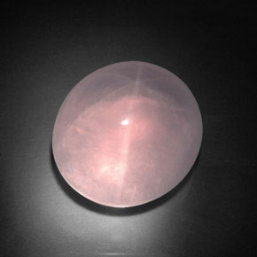 Quarzo rosa stellato naturale rosa da 35,70 ct, trasparente, trasparente/traslucido