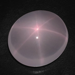 Quarzo rosa stellato naturale rosa da 96,13 ct, taglio ovale, trasparente