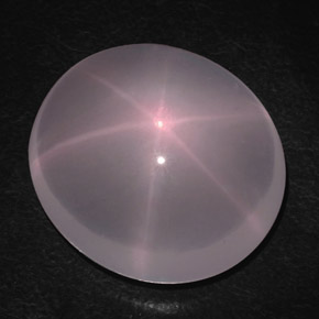 Quarzo rosa stellato naturale rosa da 96,13 ct, taglio ovale, trasparente