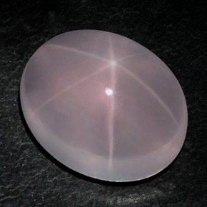 Quarzo rosa stellato naturale rosa da 49,05 ct, taglio ovale, trasparente