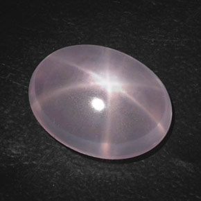 Quarzo rosa stellato Rosa naturale da 11,55 ct, Taglio ovale, Trasparente
