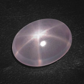 Quarzo rosa stellato Rosa naturale da 11,55 ct, Taglio ovale, Trasparente