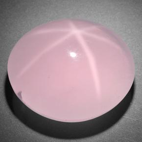 Quarzo rosa stellato naturale rosa da 105,30 ct, taglio ovale, traslucido