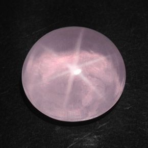 Quarzo rosa stellato naturale rosa da 28,96 ct, taglio ovale, trasparente