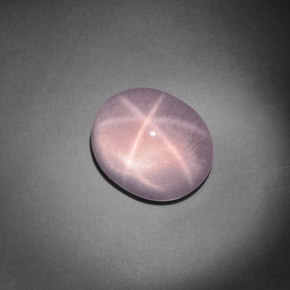 Quarzo rosa stellato naturale rosa da 9,13 ct, taglio ovale, trasparente