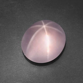 Quarzo rosa stellato Rosa naturale da 8.14 ct, Taglio ovale, Trasparente