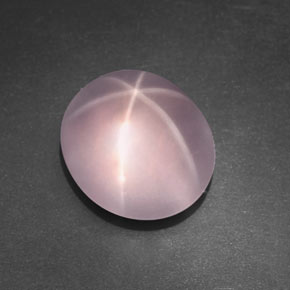 Quarzo rosa stellato Rosa naturale da 8.14 ct, Taglio ovale, Trasparente