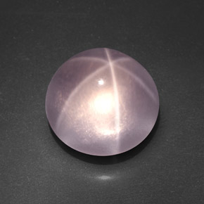 Quarzo rosa stellato Rosa naturale da 9.81 ct, Taglio rotondo, Trasparente