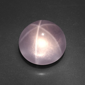 Quarzo rosa stellato Rosa naturale da 9.81 ct, Taglio rotondo, Trasparente