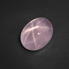 Quarzo rosa stellato rosa naturale da 23,84 ct, taglio ovale, trasparente