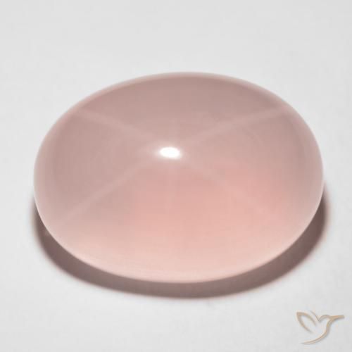 Quarzo rosa stellato Rosa medio naturale da 29.68 ct, Taglio ovale, Traslucido