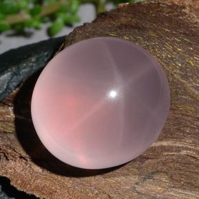 Quarzo rosa stellato rosa naturale da 22,01 ct, taglio ovale, traslucido