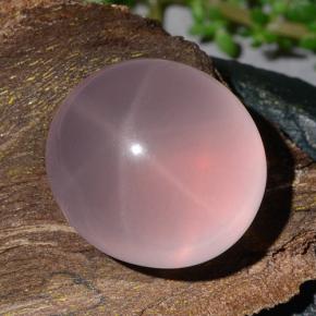 Quarzo rosa stellato rosa naturale da 22,01 ct, taglio ovale, traslucido
