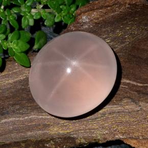 Quarzo rosa stellato Rosa naturale da 29.97 ct, Taglio ovale, Traslucido
