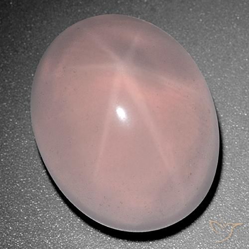 63.50ct Naturale Rosa chiaro Quarzo rosa stellato, Ovale, Traslucido