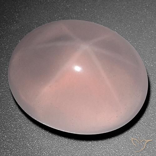 Quarzo rosa stellato Rosa chiaro naturale da 63.50 ct, Ovale, Traslucido