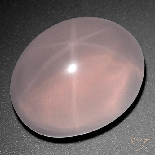 Quarzo rosa stellato Rosa chiaro naturale da 63.50 ct, Ovale, Traslucido
