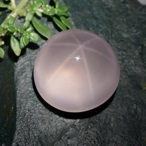 Quarzo rosa stellato Rosa naturale da 36.96 ct, Taglio rotondo, Trasparente