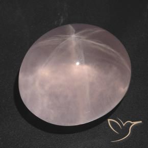 Quarzo rosa stellato Rosa Corallo Chiaro naturale da 113.52 ct, Ovale, Trasparente