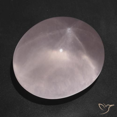 Quarzo rosa stellato Rosa chiaro naturale da 165.68 ct, Ovale, Trasparente