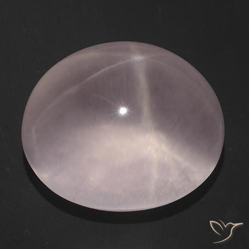 Quarzo rosa stellato Rosa chiaro naturale da 165.68 ct, Ovale, Trasparente