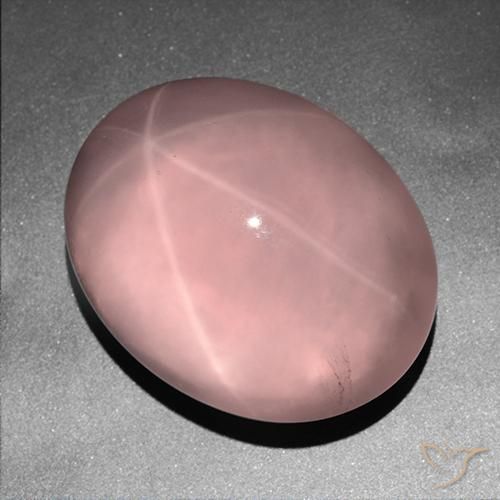 Quarzo rosa stellato Rosa medio naturale da 178.98 ct, Ovale, Trasparente